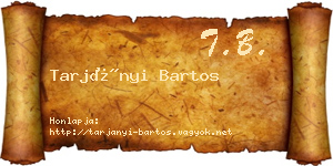Tarjányi Bartos névjegykártya